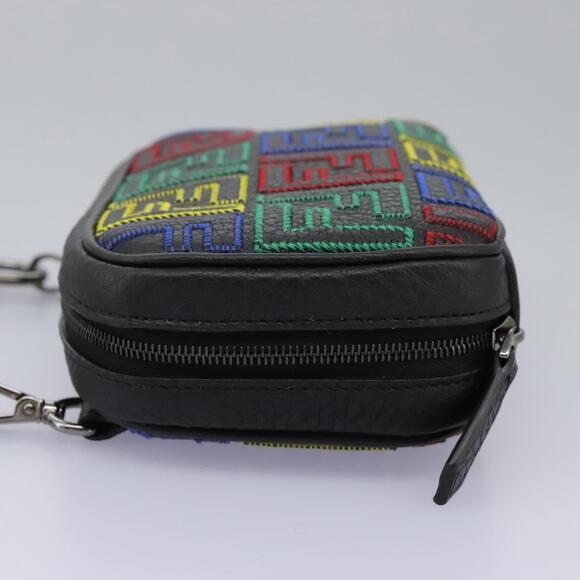 FENDI Zucca Canvas Shoulder Bag Multicolor Black - Picture 4 of 12